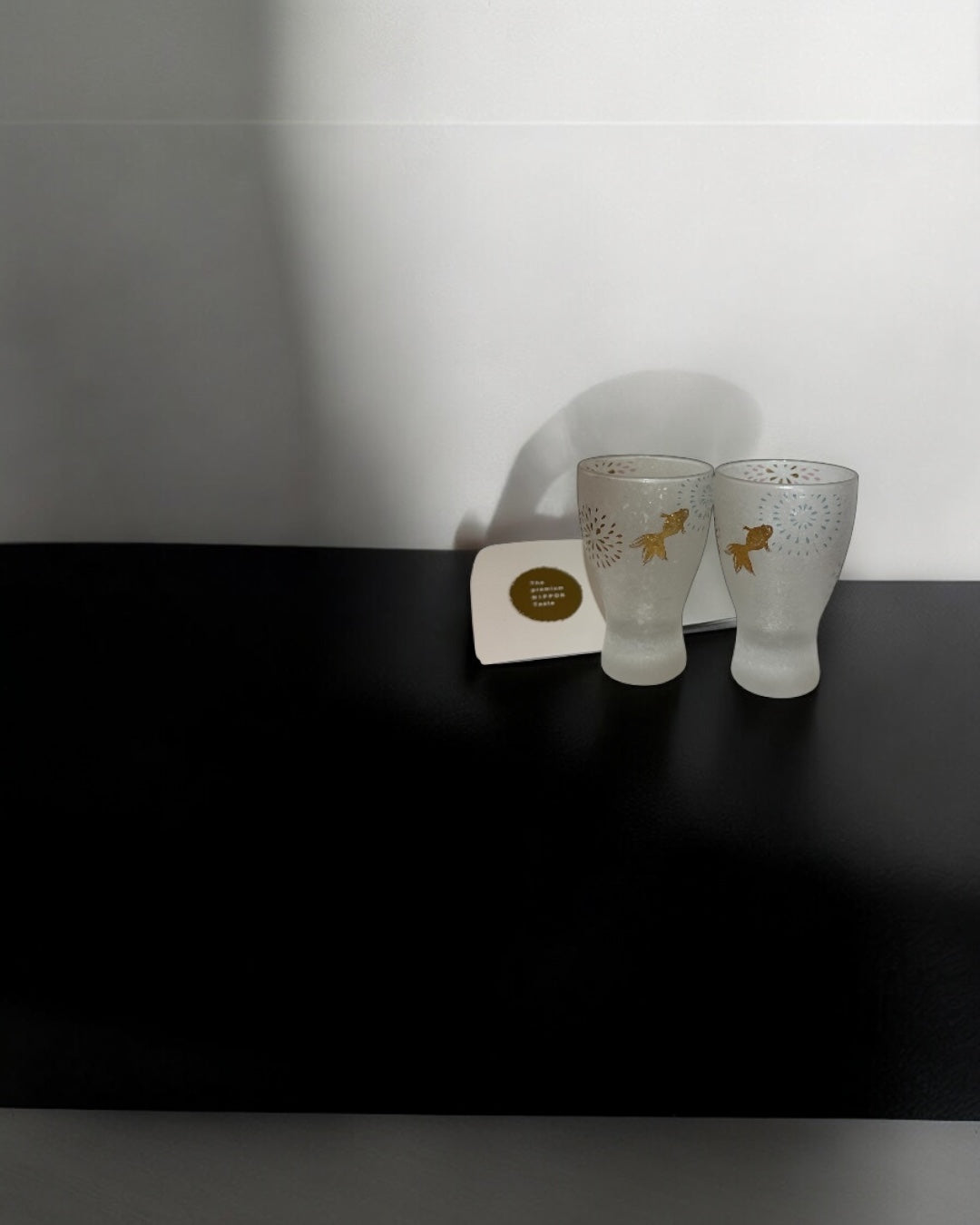 Aderia Nippon Taste Sake Glass Pair Set (Gold Fish) - Koki Gifts and Homeware
