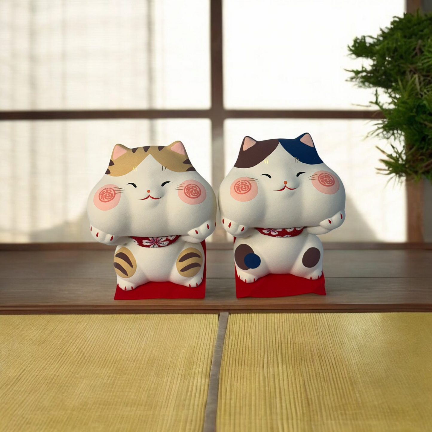 Japanese Lucky Smiling Maneki Neko (Brown) - Koki Gifts and Homeware