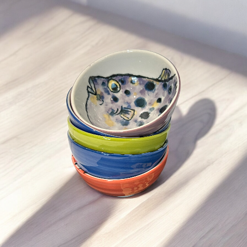 Ocean Story Tea Bowls 5 patterns - Koki Gifts and Homeware