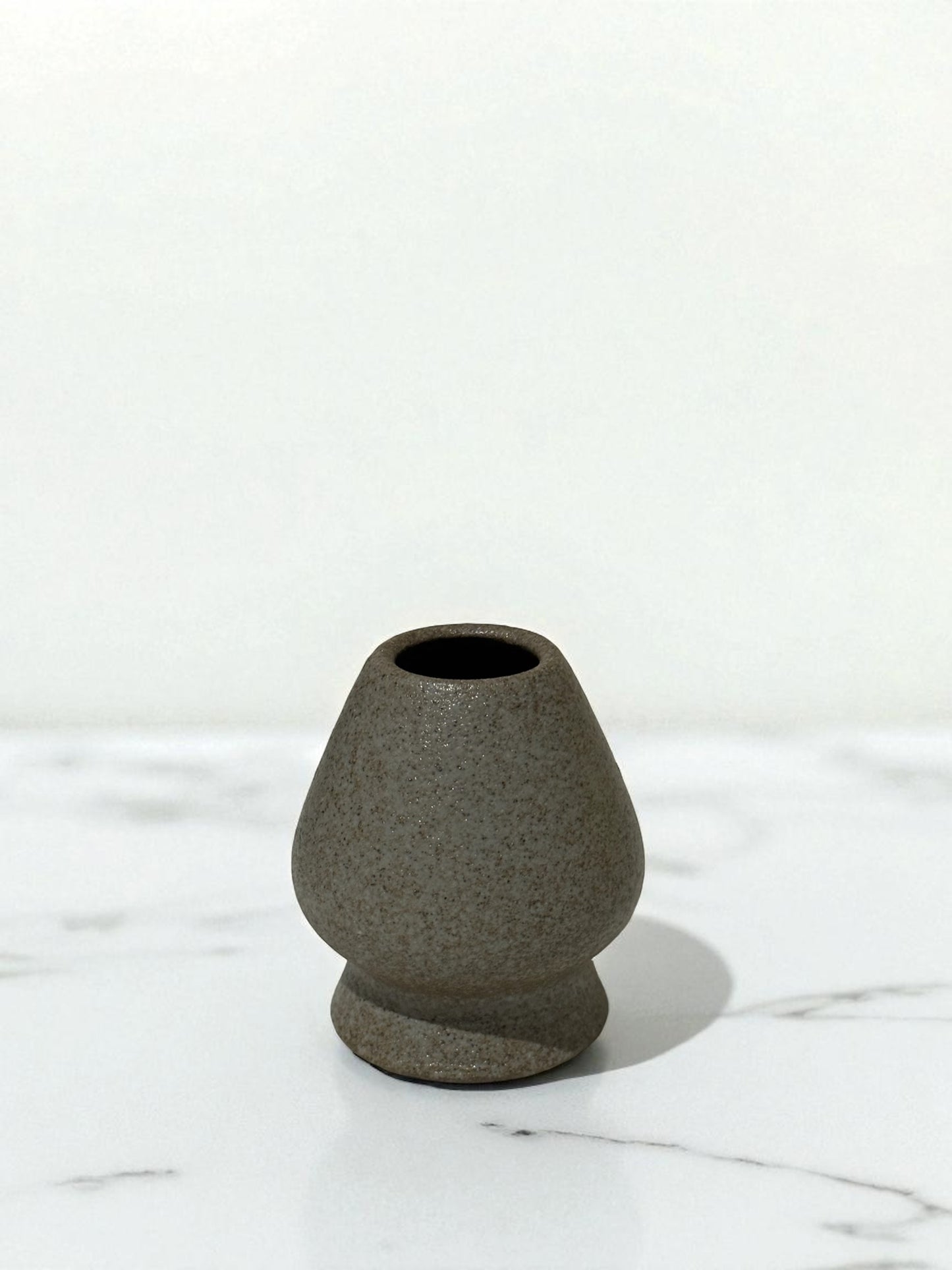 Ceramic Matcha Whisk Stand - Natural Stone Grey 茶筅立て