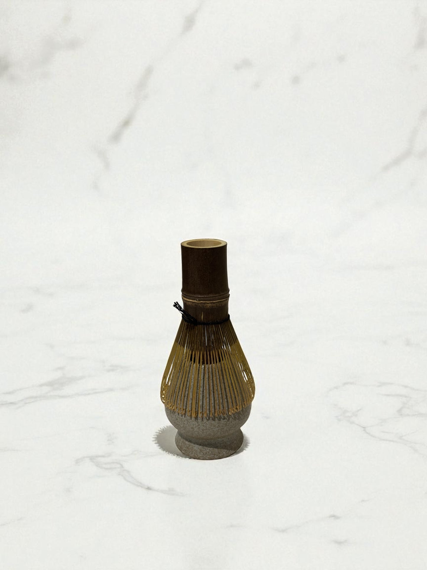 Ceramic Matcha Whisk Stand - Natural Stone Grey 茶筅立て