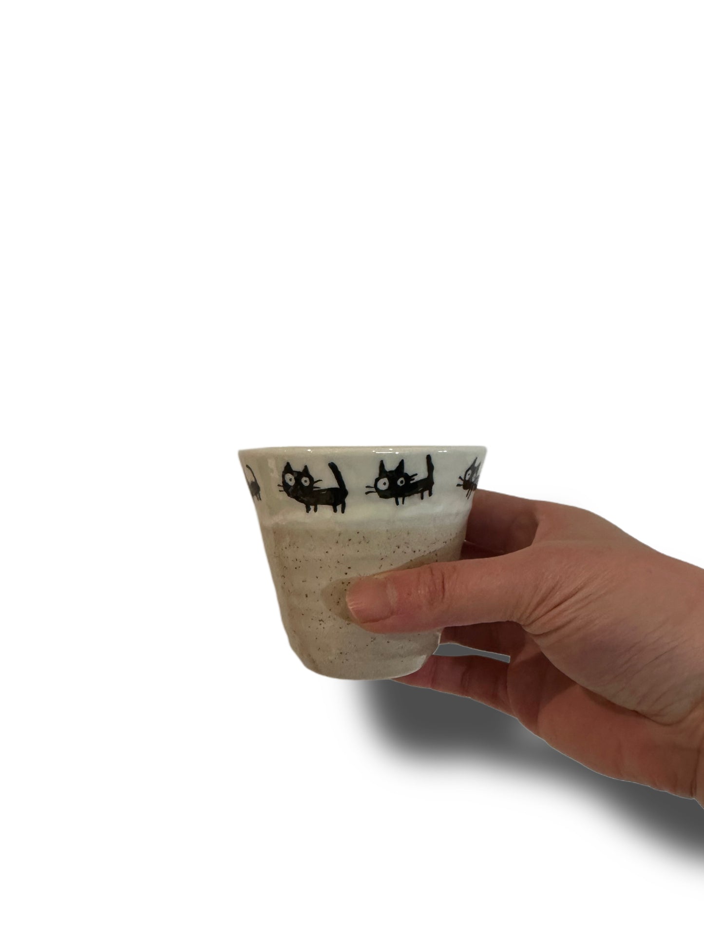 πΎ Black Cat Parade Cup β Natural Beige (Made in Japan) - Koki Gifts and Homeware