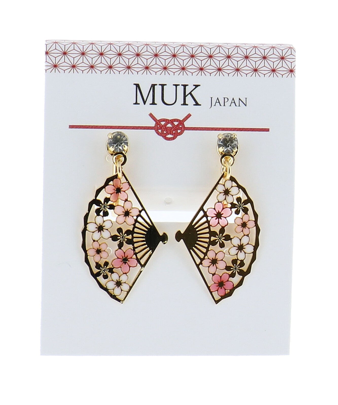 Clip-On Earrings Sakura Fan - Koki Gifts and Homeware