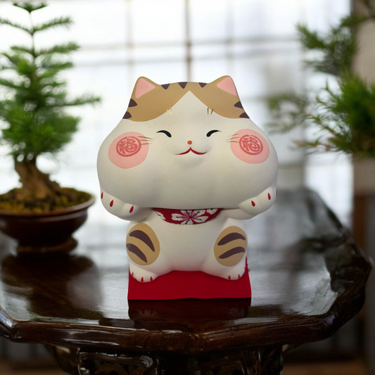 Japanese Cat Money Bank (Brown) - Koki Gifts and Homeware