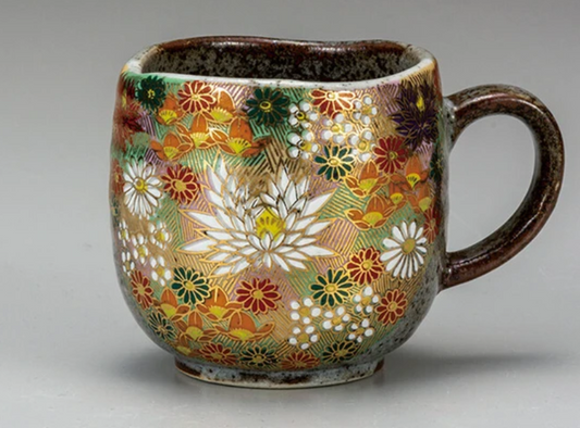 Kutani Japanese Handcraft Floral Mug - Koki Gifts and Homeware