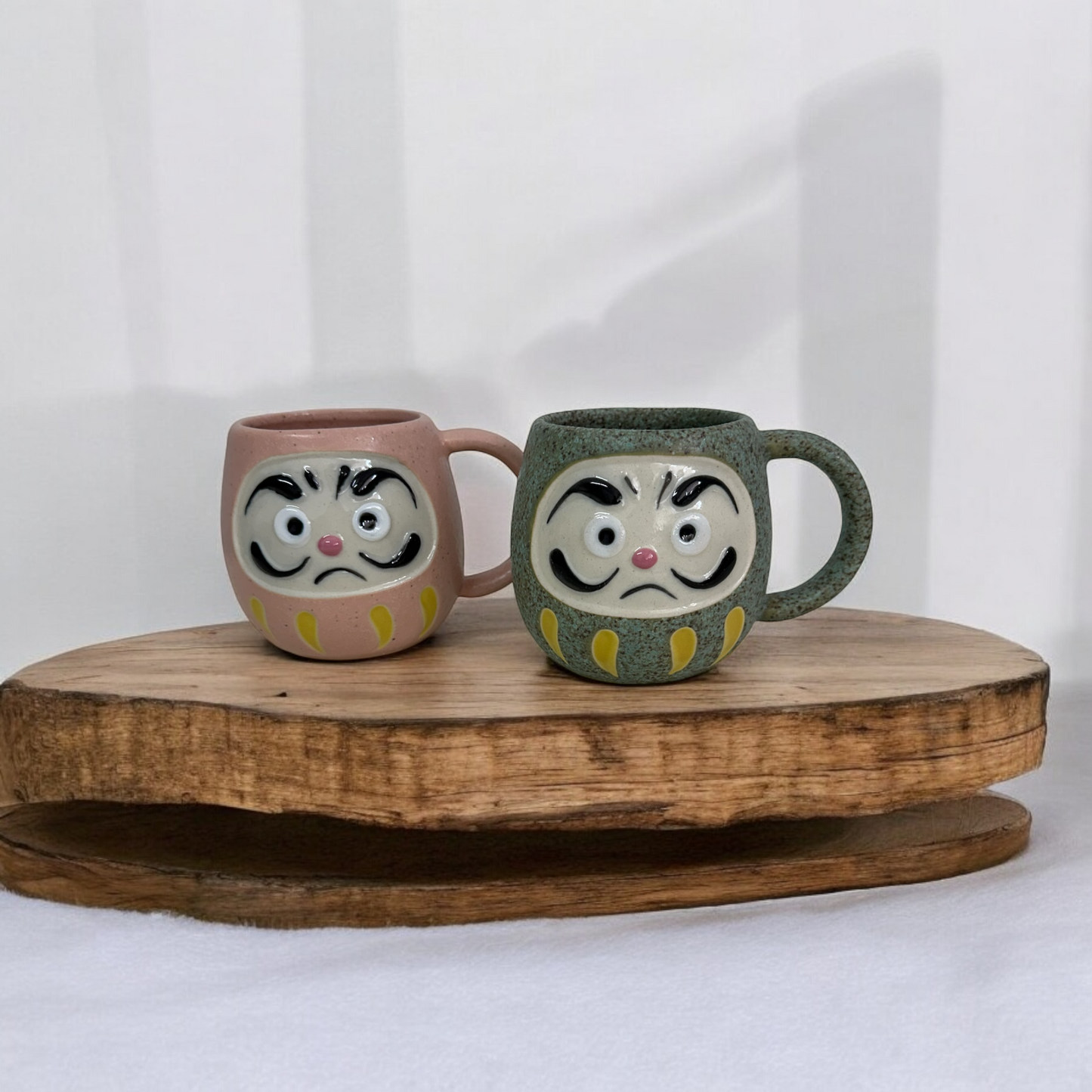 Japanese Daruma Mug Nude colour - Koki Gifts and Homeware