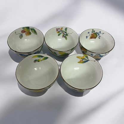 Set of 5 Japan Rice Bowl - Hyak Chidori