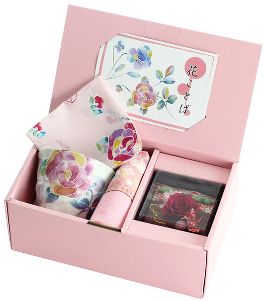 Hanakotoba Sencha & Preserved Flower Set - Koki Gifts and Homeware