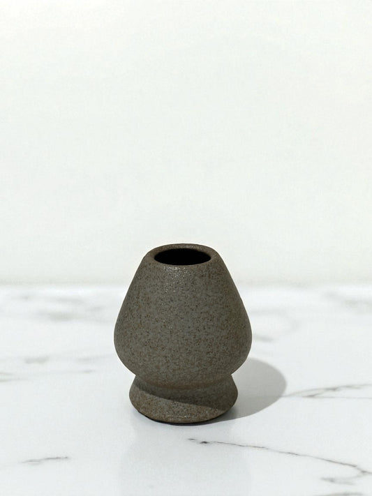 Ceramic Matcha Whisk Stand - Natural Stone Grey 茶筅立て