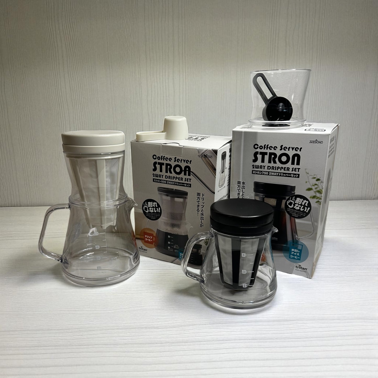 AKEBONO Coffee Maker 2-way 500ML Black - Koki Gifts and Homeware