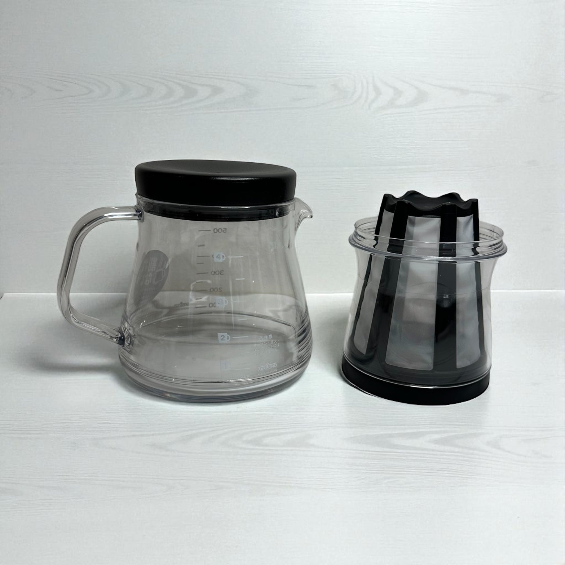 AKEBONO Coffee Maker 2-way 500ML - White - Koki Gifts and Homeware