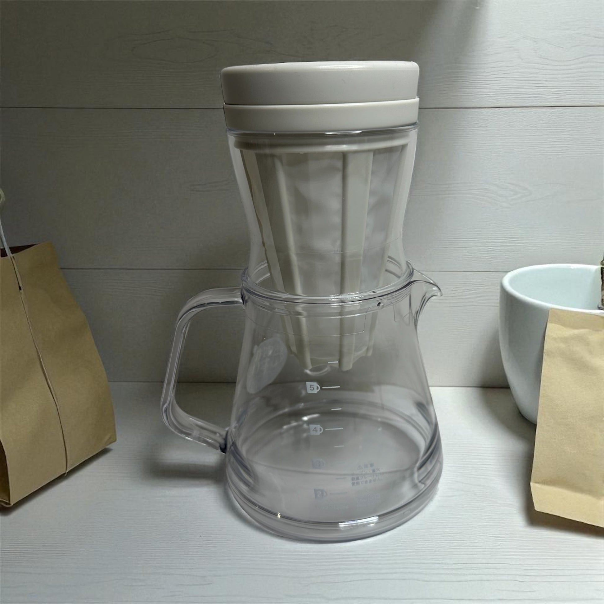AKEBONO Coffee Maker 2-way 750ML White - Koki Gifts and Homeware