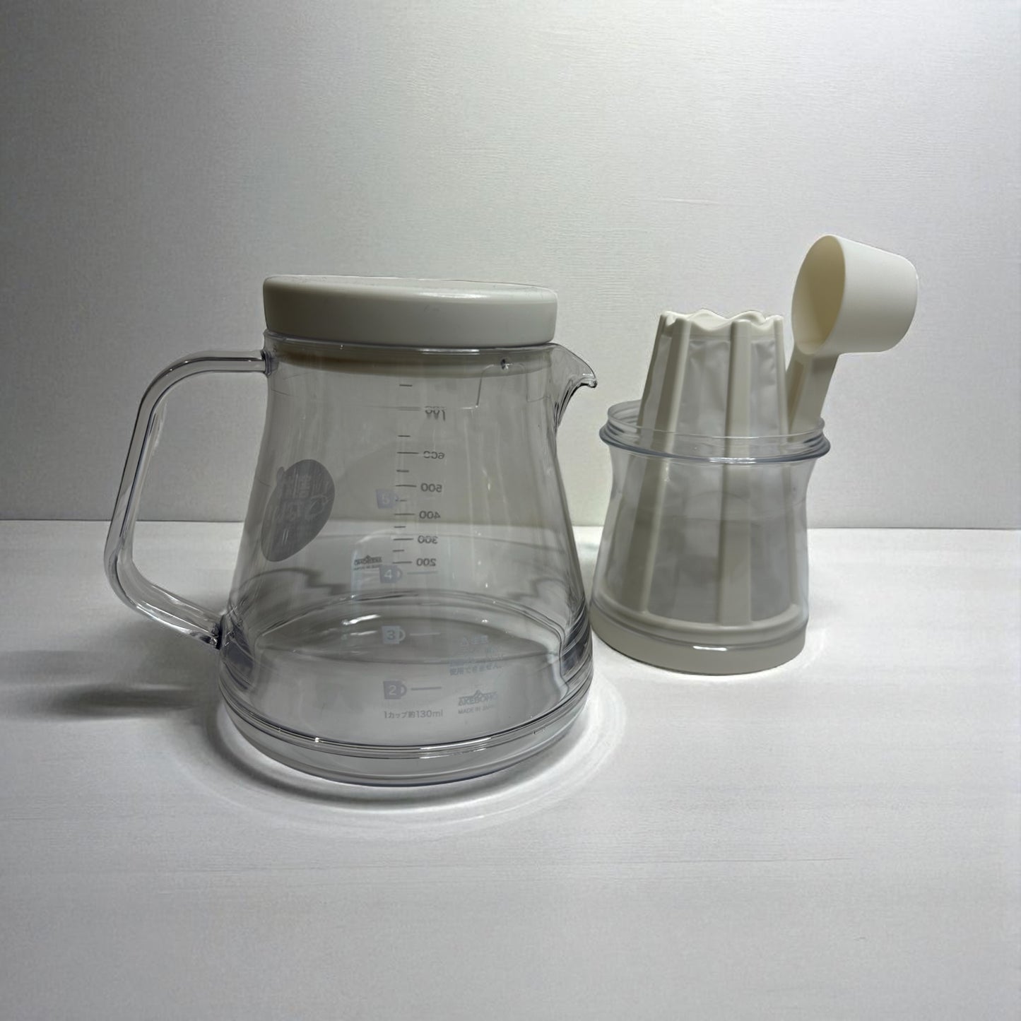 AKEBONO Coffee Maker 2-way 750ML White - Koki Gifts and Homeware