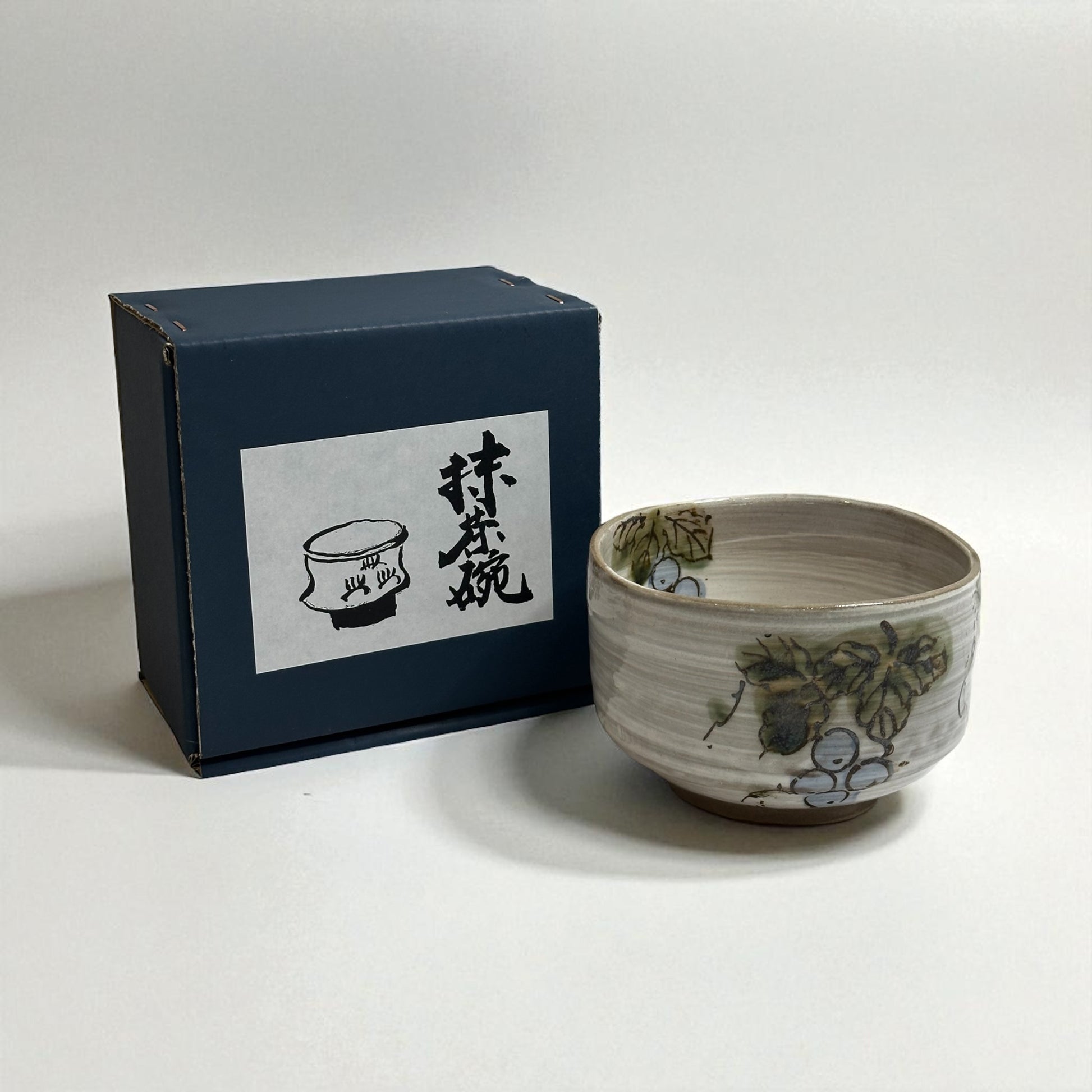 Grapes Teacup Matcha Bowl– Handmade Japanese Tea Bowl - Koki Gifts and Homeware