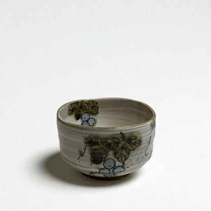 Grapes Teacup Matcha Bowl– Handmade Japanese Tea Bowl - Koki Gifts and Homeware