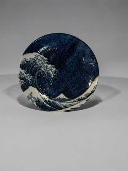 Hokusai “The Great Wave” Plate – Medium (19.5 × 2.5 cm) - Koki Gifts and Homeware