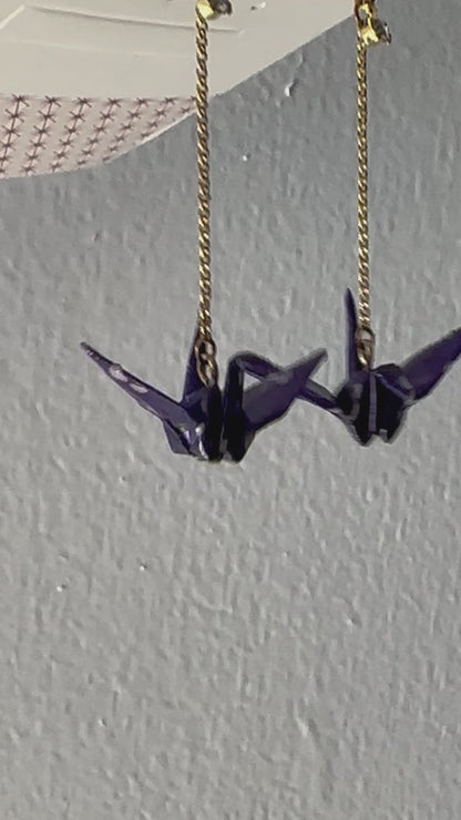 Paper Crane Ear Ring (Purple)